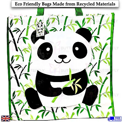 Large Strong Cute Panda Shopping Bag New Eco Friendly Shopper Gym Beach Bag  • £6.95