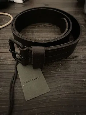 Allsaints Mens DUNSTON Black Leather Belt Sz 30 *Read Description* • $28