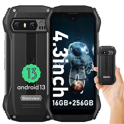 Blackview N6000 Mini Rugged Smartphone 16GB+256GB Outdoor Mobile Phone Android13 • $349.99