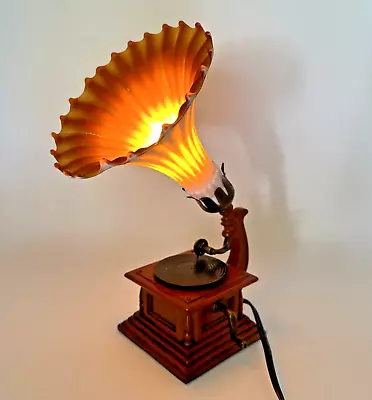 VTG Gramophone Mini Lamp /Table Light Record Player Theme Man Cave She Shed • $20