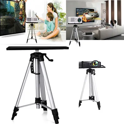 $39.87 • Buy Portable Tripod Adjustable Stand Tray For Projector Notebook Aluminium 55-150cm