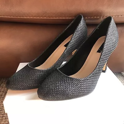 Ladies Black Quiz Glitter Shoes Size 6 Brand New • £10