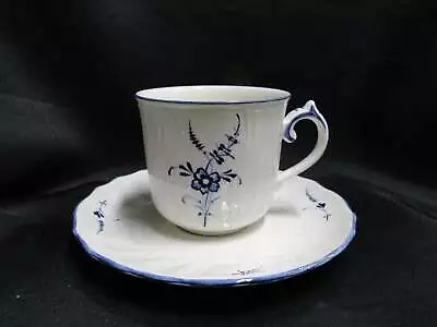 Villeroy & Boch Vieux Luxembourg Blue Florals: Cup & Saucer Set 2 5/8  Flaw • $10.99