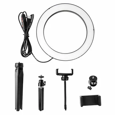 $15.65 • Buy LED Ring Light 10  Dimmable For TikTok Phone Makeup Live Selfie Tripod & Stand