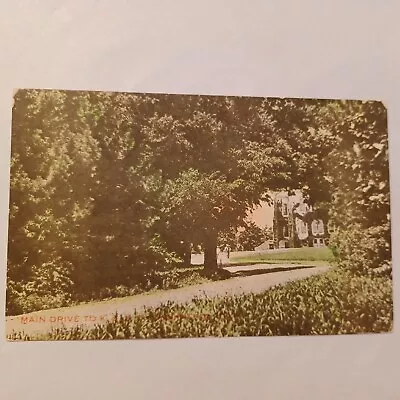 Postcard: Main Drive To KSAC Manhattan Kansas-Kansas Agriculture College • $4.99