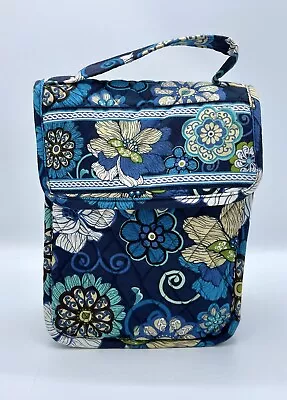 Vera Bradley MOD FLORAL BLUE LUNCH Bag Satchel Lined School Work Travel Baby EC • $15.99