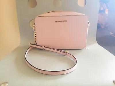 Michael Kors Jet Set Leather Crossbody Soft Pink Blush • $49.99