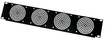 2U Rack Panel 19  With 4 X 80mm Fan Hole  For Network  Cabinet Mount Cases • £17.50