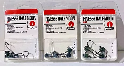 VMC Finesse Half Moon JIG MANY SIZES 1/8 3/16 1/4 GREEN & BLACK CHOOSE  FREE S/H • $8.25