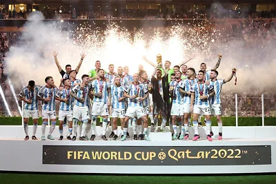 Argentina Soccer Team Celebrating Victory Football Champions - POSTER 20 X30  • $23.99