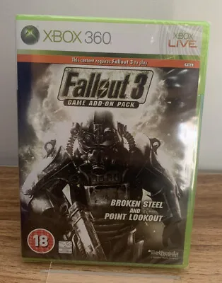 Fallout 3 Game Add-On Pack Broken Steel And Point Lookout Xbox 360 Brand New • £5.99