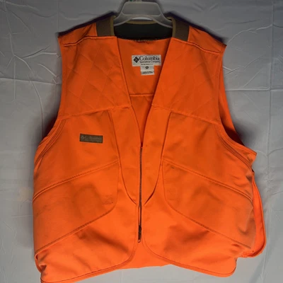 $50 • Buy Columbia Vest Bird Pheasant Duck Goose Hunting Blaze Orange Mens Size 2xl