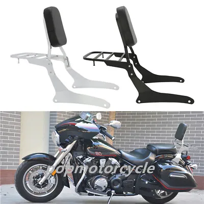 Backrest Sissy Bar Luggage Rack Fit For Yamaha V-Star 950 1300 XVS1300A 2007-up • $92.88