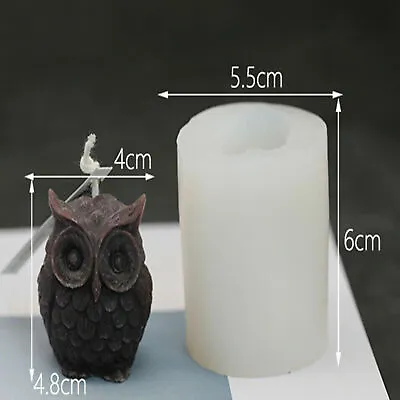 $10.99 • Buy Halloween 3D DIY Silicone Owl Bird Candle Molds Soap Mold Craft Wax Resin Mould
