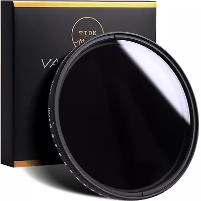 Tide Optics Variable ND Filter (ND2 - ND400) Circular Neutral Density VND • $39.95