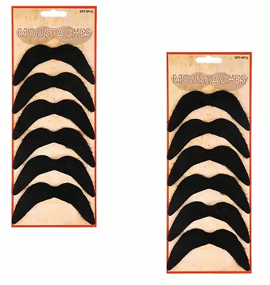 Fake Moustache Black Mexican 70's Stick On Fake Moustache Fake Tash • £3.95