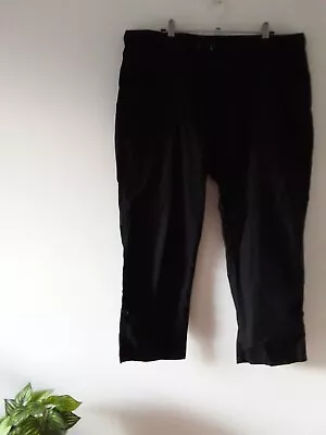 Millers ~ Womens Size 16 Black Pants Pockets 100% Cotton Front Tie • $14.97
