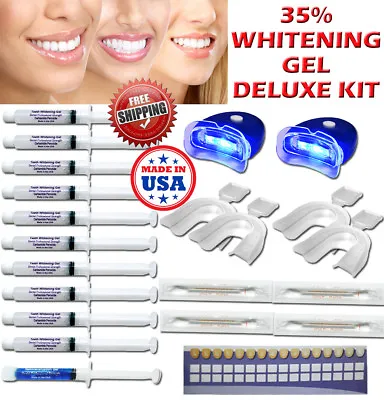 $14.75 • Buy 35% Peroxide Gel Teeth Whitening Laser LED UV Light Whitener At Home Dental Kit