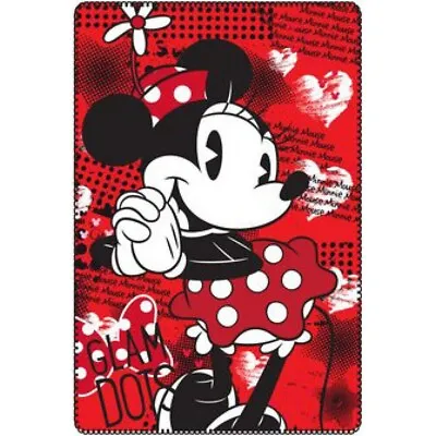 Disney MINNIE MOUSE Character Soft Polar Fleece Throw Blanket Novelty Boys Girls • £14.99