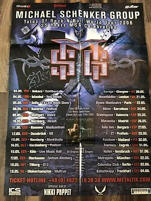 Rare Michael Schenker MSG 2006 European Tour Poster 23x33” UFO Band • $24.99