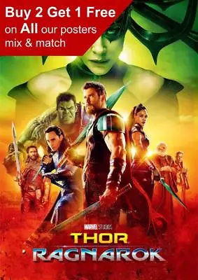 Marvel Thor Ragnarok Movie Poster A5 A4 A3 A2 A1 • £1.49