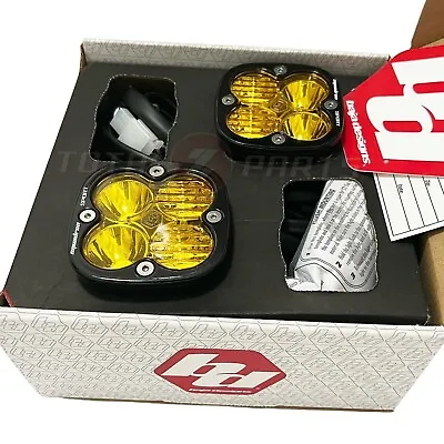Baja Designs Squadron Sport Amber LED Pair Driving/Combo Lights W/ Wire Harness • $260.95