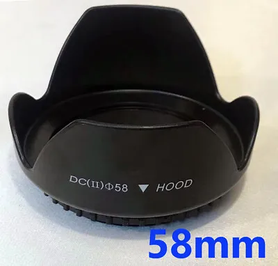 $9 • Buy 58mm Lens Hood Replace For Canon Nikon Sony Pentax Lens Hood: 58mm