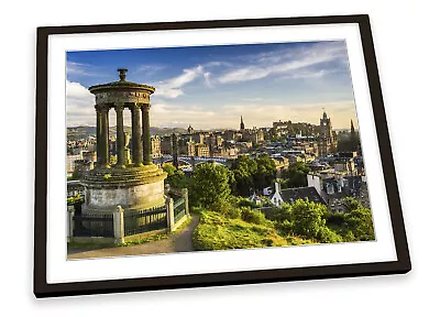 Edinburgh Cityscape Scotland FRAMED ART PRINT Picture Poster Artwork • £15.99