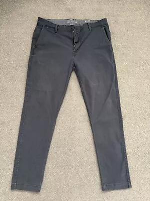 Authentic LEVIS Strauss XX Chino Slim Taper W34 L30 Navy Trousers Men • £14.99