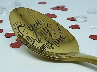 £7.65 • Buy You Are My Sunshine Sign - Teaspoon Gift Morning Spoon Company Gift Any Text