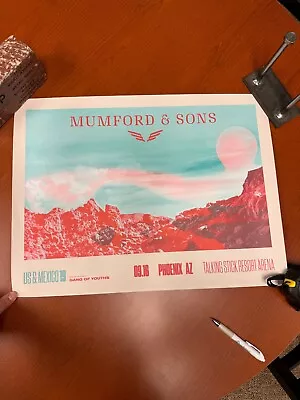 PHOENIX ARIZONA 2019 MUMFORD & SONS Print Concert VIP Show Poster Delta Tour TX • $100