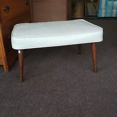 VTG Mid Century Modern Babcock Phillips Foot Stool Ottoman Retro 21x13 Off White • $135