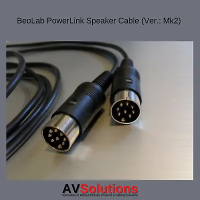 B&O | BeoLab Speaker Cable For Bang & Olufsen PowerLink Mk2 (Black HQ) - 2 M • £19.99