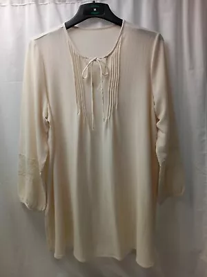 ❤️ Avon Cream Longline Top With Lace And Tie Detail Size 18-20 BNWT • £2.99