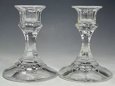 Vintage Pair Of USA Leaded Crystal Candlestick Holders Candle Sticks American • $24