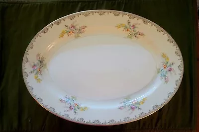 Vintage Meito China Handpainted BURBANK SERVING PLATTER Floral Japan • $40