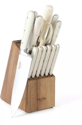 Martha Stewart East Walk 14 Piece High Carbon Stainless Steel Cutlery Knife Set  • $98.50