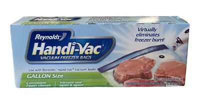 $21 • Buy Reynolds Handi-Vac Vacuum Freezer Bags Gallon Size 9 Bags New