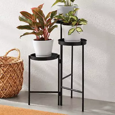 Mainstays Black Metal 3 Tier Plant Stand • $18.34