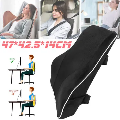 Lumbar Back Support Cushion Car Seat Wheelchair Office Chair Pillow Memory Foam • £17.95