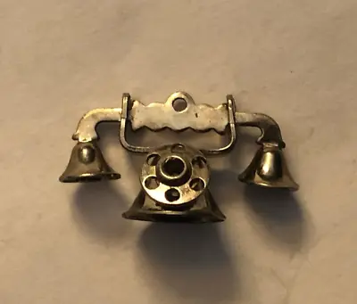 $15 • Buy Vintage Sterling Silver Rotary Phone Charm (2.3 Grams) 3d..original Patina