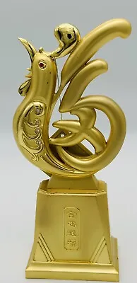 The Golden Rooster Delivers Happiness Metal Cockerel Figure Paperweight DWS.6”H. • $15