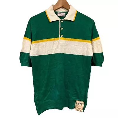 Deadstock VTG 70s Puritan Champagne Stripe Mod Hippie Surf S/S Polo Shirt Golf M • $16.28