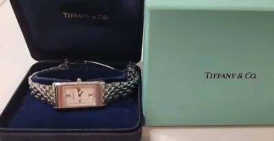 Vintage Tiffany&Co Tank 20mm 3 Jewels Swiss Ladies Quartz Watch • $637.50