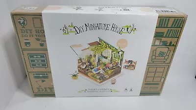 DIY Wooden Dollhouse Miniature Miller's Garden Kit Puzzle Craft Set W/ Light • $29.99