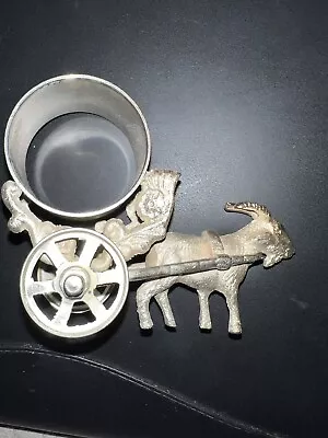 Vintage Collectible Napkin Ring Goat Pulling Cart • $65