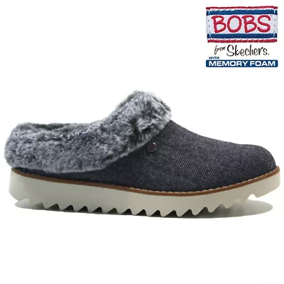 £29.95 • Buy Ladies Skechers Slippers New Warm Comfort Cozy Memory Foam Fur Mules Shoes Clogs