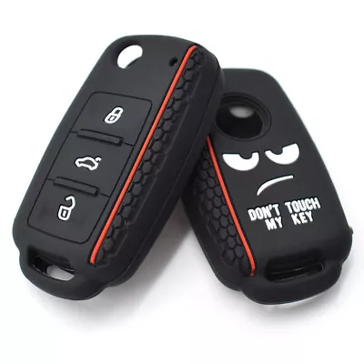 $6.99 • Buy Silicone Car Remote Key Case Cover Fob For VW Golf Jetta Tiguan Passat For Skoda