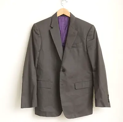 Paul Smith Mens Blazer Suit Jacket Gray Cotton 2 Button Size 38R • $43.96