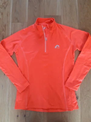 More Mile Womens Orange Sports Top Long Sleeved With Quarter Zip. Size 8 • £7.50